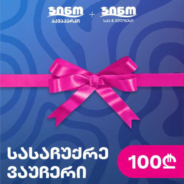 სასაჩუქრე ვაუჩერი ჯინო აკვაპარკში - 100₾
