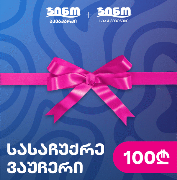 Gift voucher to Gino Aquapark - 100GEL