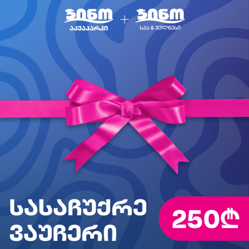 სასაჩუქრე ვაუჩერი ჯინო აკვაპარკში - 250₾